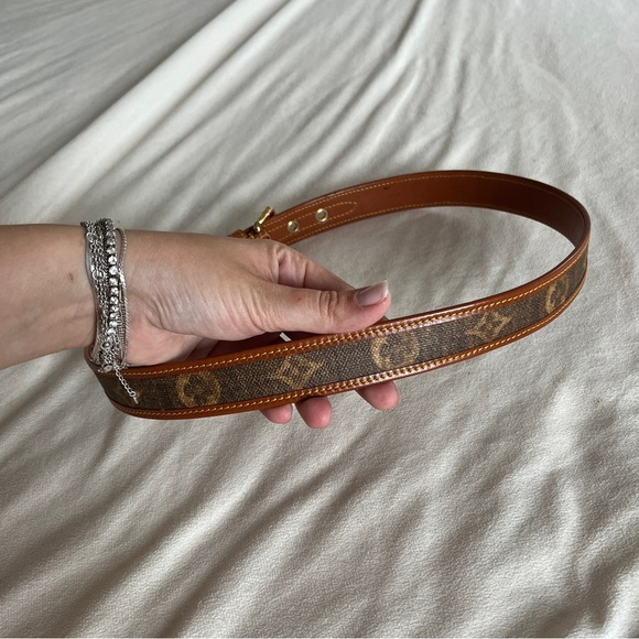 Louis Vuitton Echarpe Tan Leather Logo Belt 85 cm 34” - Picture 9 of 11